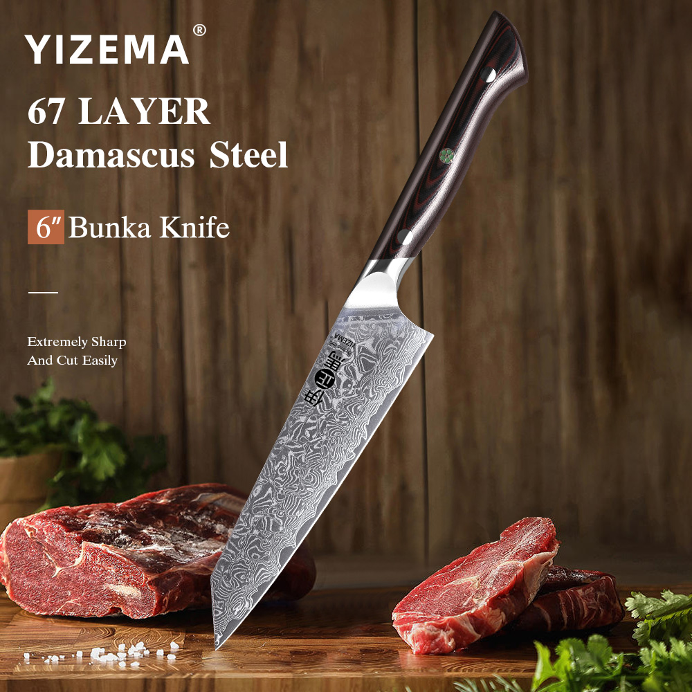 Kitchen Gadgets Japanese - Нож YIZEMA 6 дюймов, бунка, высококачественная