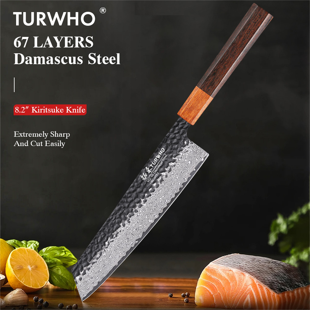 Kitchen Gadgets Japanese - TURWHO 8,2-дюймовый японский нож шеф-повара Кирицуке,