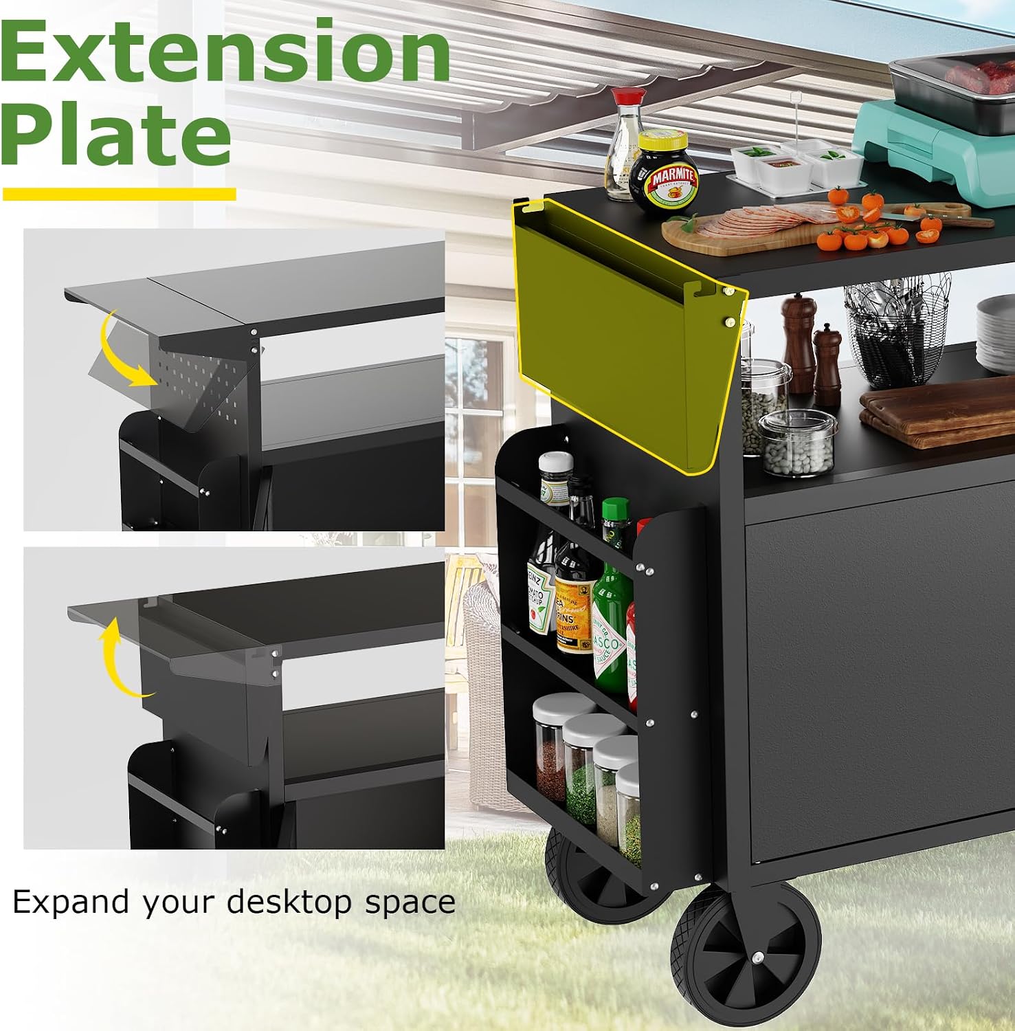 Уличный стол-тележка для гриля – обзор и цена Kitchen Gadgets Organizer
