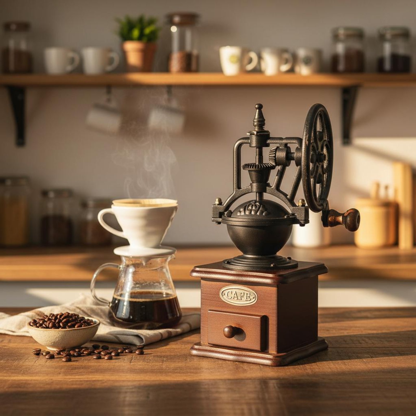 Ручная кофемолка-колесо в винт – обзор и цена Kitchen Gadgets Vintage