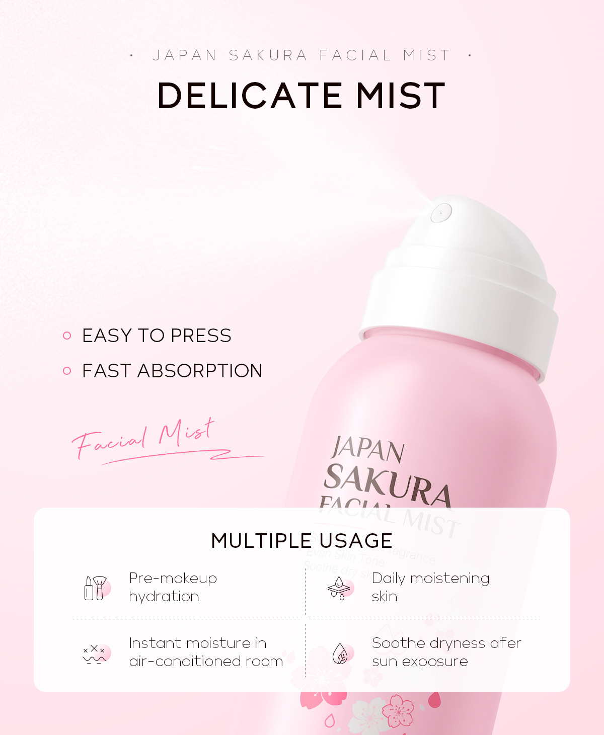 LAIKOU Sakura Осветляющий спре – обзор и цена Oil Mister Spray Bottle
