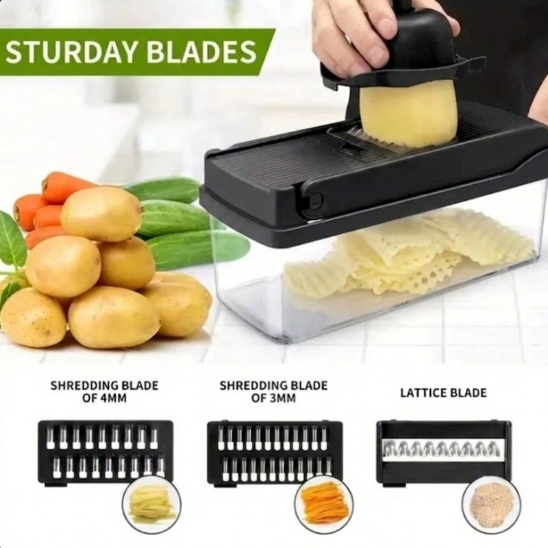 Черная овощерезка 16 в 1, мног – обзор и цена Kitchen Gadgets Vegetable Chopper