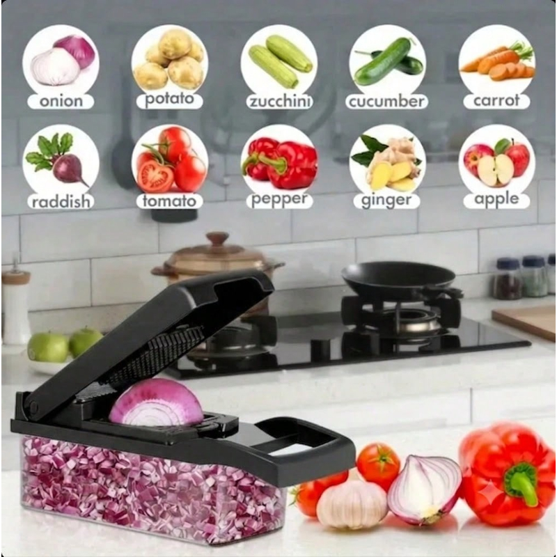 Черная овощерезка 16 в 1, мног – обзор и цена Kitchen Gadgets Vegetable Chopper